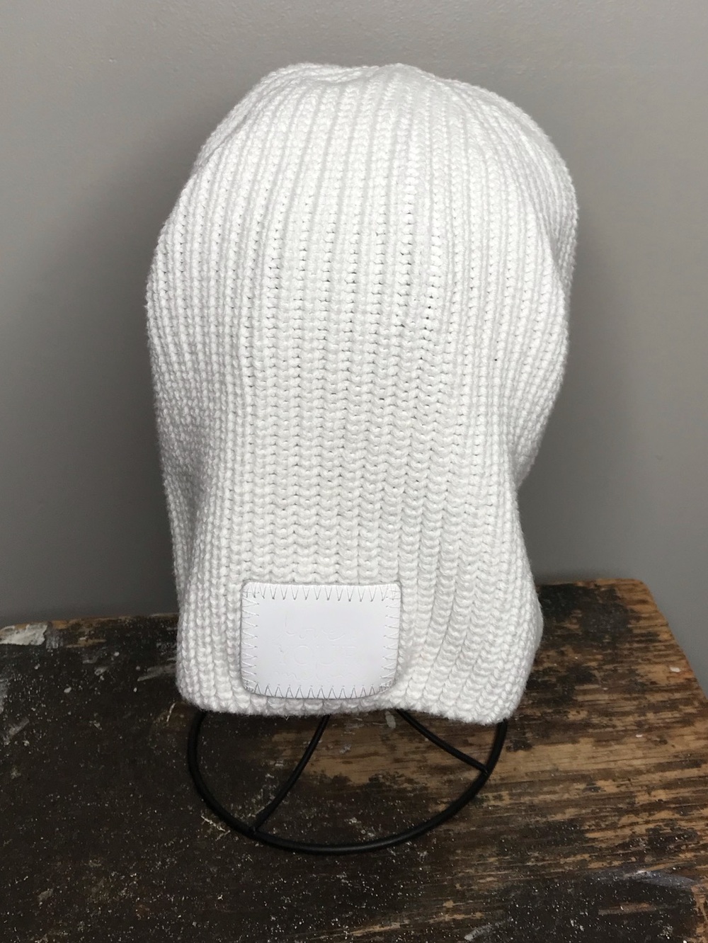 Love Your Melon White Knit Slouchy Beanie Hat